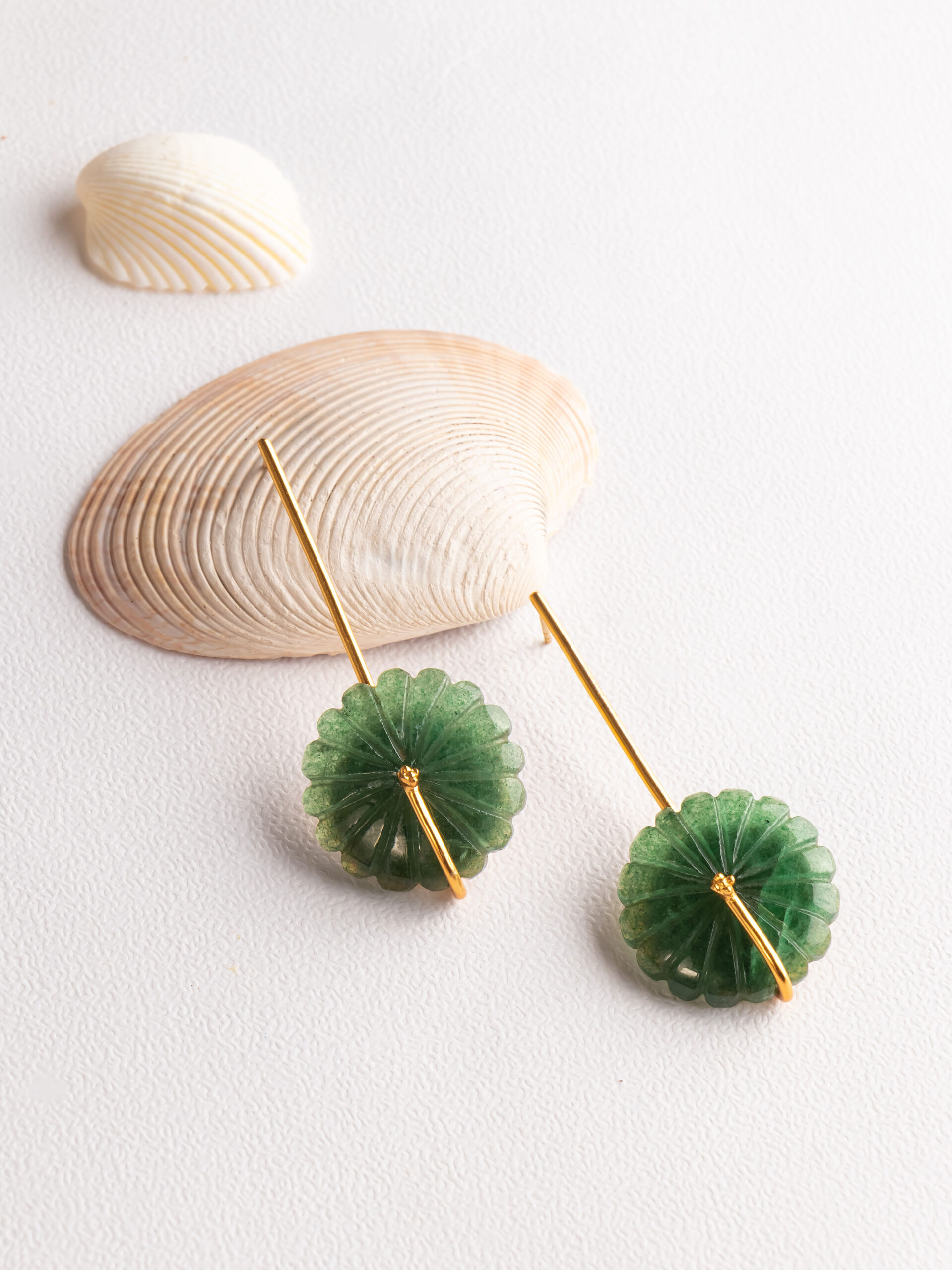 Green Floret Earrings