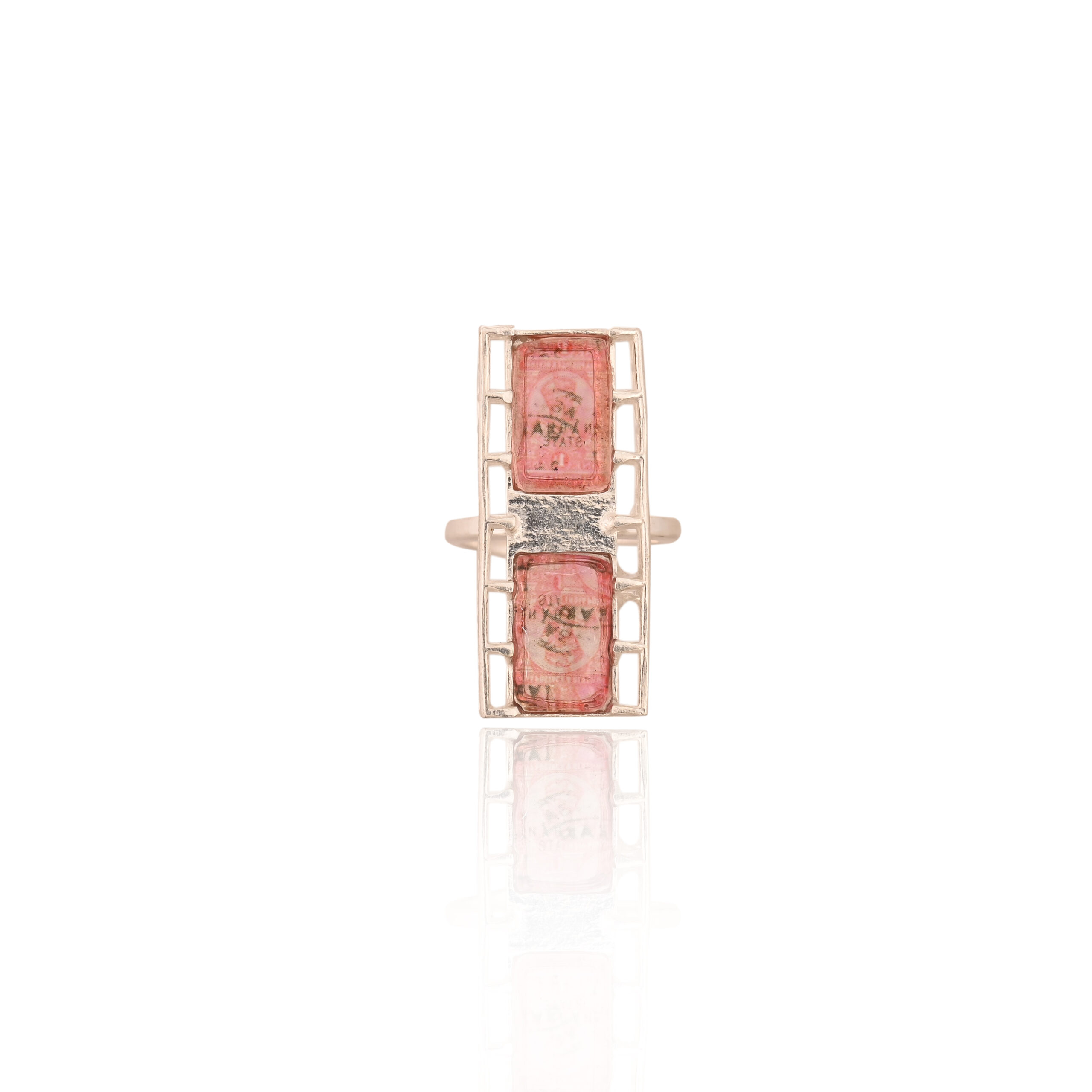 Retro Reel Ring Vintage Pink