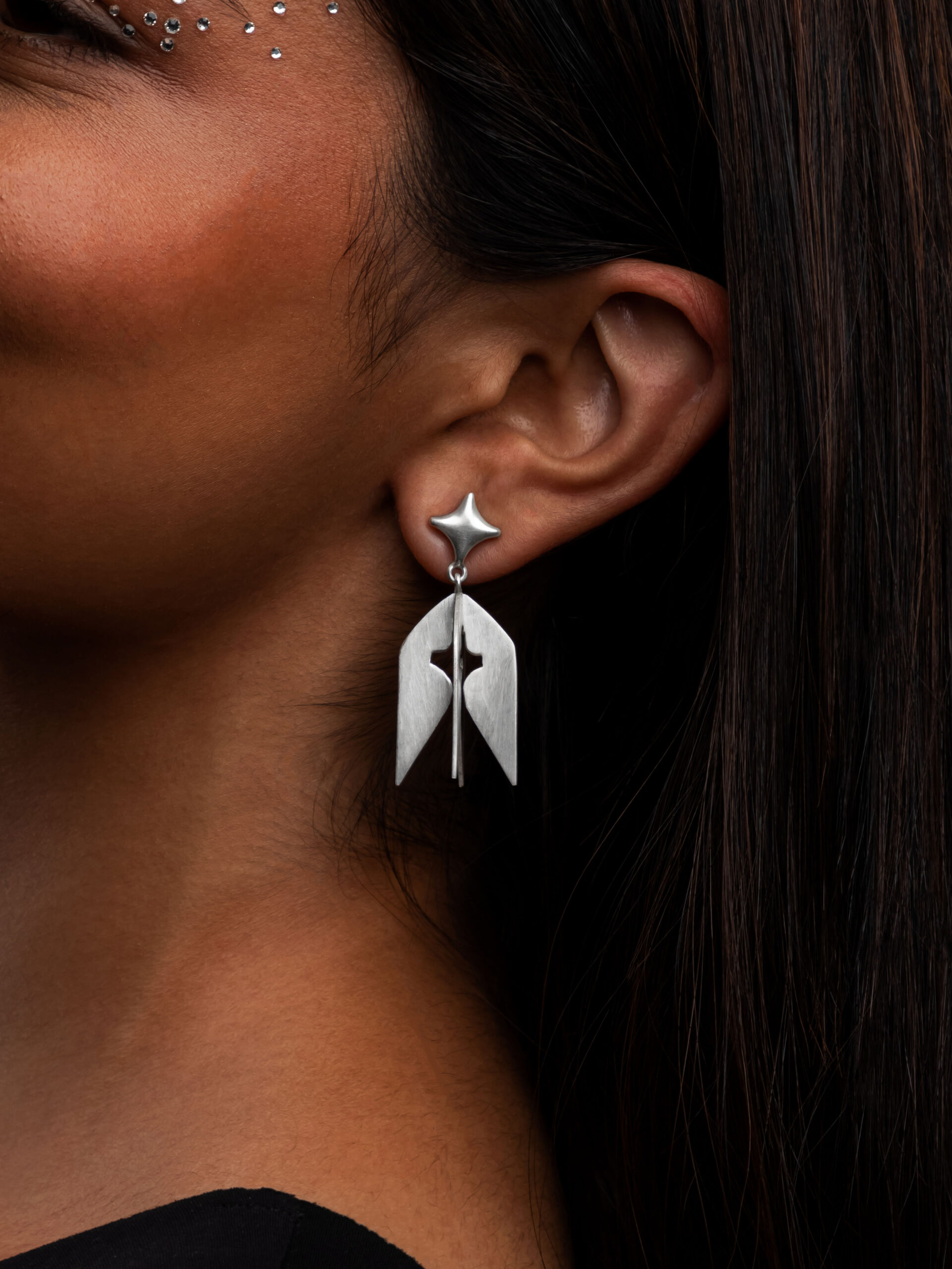 Silver Kavach Jhumka